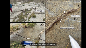 Les bandes de déformation dans les roches par Robin Teyssier