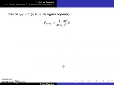 Electromagnétisme 1 - Electrostatique séance 1 - Vidéo 1