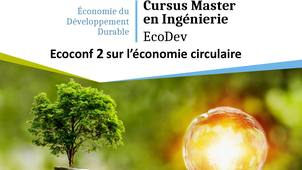 Ecoconf #2 sur l'économie circulaire organisée par les CMI EcoDev