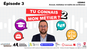 Une série, un déclic, et 3 métiers plus tard - Cédric, avocat, maître de conférence et médiateur