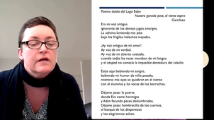 16. Explication – Poema doble del Lago Eden – reprise Pascale Peyraga