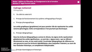 Introduction Capes Grammaire et Stylistique - Principes du fonctionnement orthographique