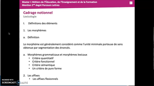 Introduction Capes Grammaire Stylistique - Morphèmes et affixes