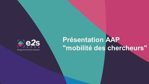E2S UPPA - Présentation AAP 