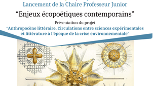 Lancement de la chaire Enjeux écopoétiques contemporains