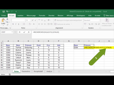 Tableur - fonction RechercheV