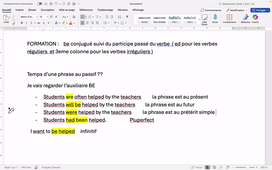 le passif ( explications )